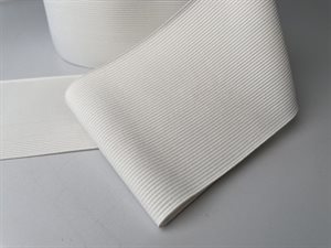 Hvid bred elastik - ca 8,5 cm